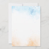 Abstraktes Meer und Strand Save the Date Einladung (Rückseite)