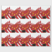 ABSTRAKTES MEERANEMON GESCHENKPAPIER (Flach)