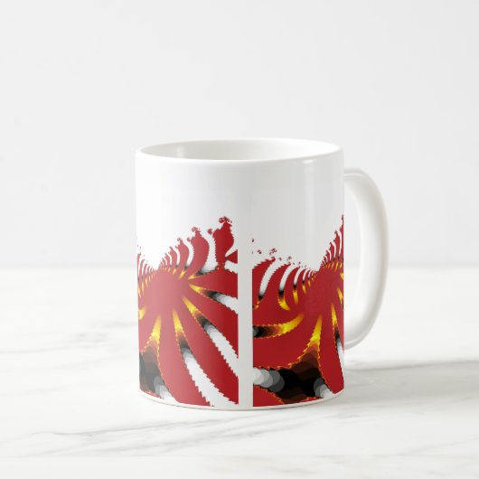 ABSTRAKTES MEERANEMON KAFFEETASSE (VorderseiteRechts)