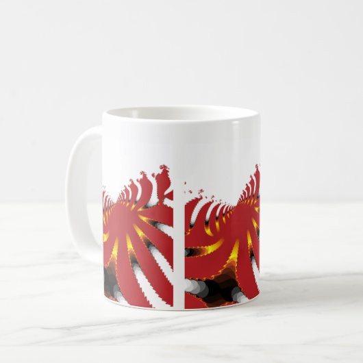ABSTRAKTES MEERANEMON KAFFEETASSE (Vorderseite Links)