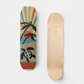 Abstraktes Meeresscape Skateboard (Vorderseite)