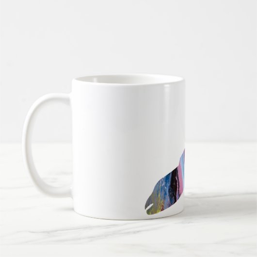 Abstraktes Meerschattenbild Kaffeetasse (Links)