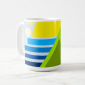 Abstraktes Meerwasser Kaffeetasse (Vorderseite Links)