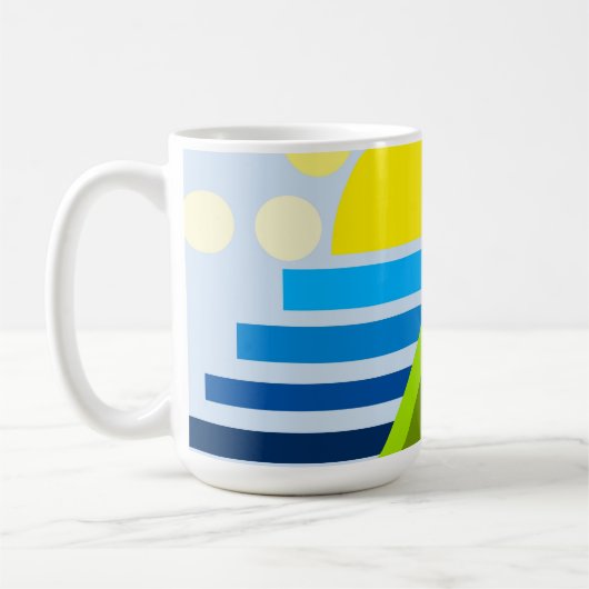 Abstraktes Meerwasser Kaffeetasse (Links)
