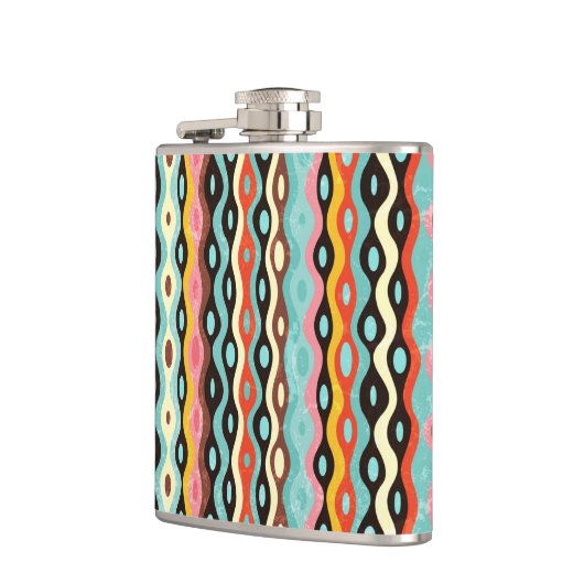 Abstraktes Mehrfarbenmuster Flachmann (Links)