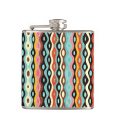 Abstraktes Mehrfarbenmuster Flachmann (Vorderseite)