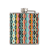 Abstraktes Mehrfarbenmuster Flachmann (Rückseite)