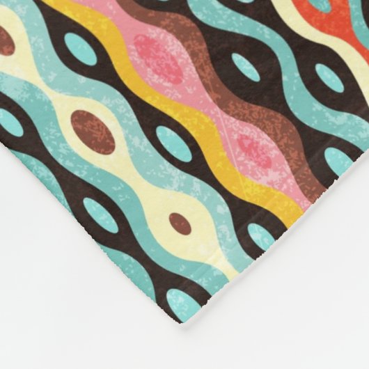 Abstraktes Mehrfarbenmuster Fleecedecke (Ecke)