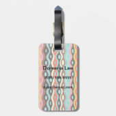 Abstraktes Mehrfarbenmuster Gepäckanhänger (Rückseite vertikal)