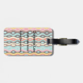 Abstraktes Mehrfarbenmuster Gepäckanhänger (Rückseite horizontal)
