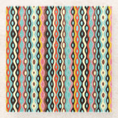 Abstraktes Mehrfarbenmuster Glasuntersetzer (Vorderseite)