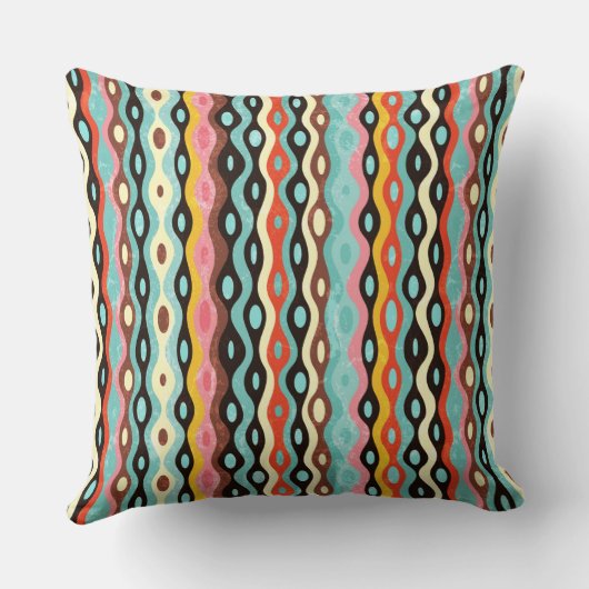 Abstraktes Mehrfarbenmuster Kissen (Rückseite)