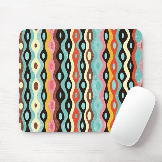 Abstraktes Mehrfarbenmuster Mousepad (Mit Mouse)