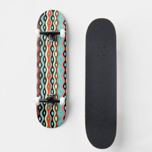 Abstraktes Mehrfarbenmuster Skateboard (Vorderseite)