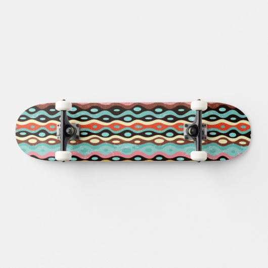 Abstraktes Mehrfarbenmuster Skateboard (Horizontal)