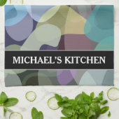 Abstraktes mehrfarbiges Blotchmuster + Individuell Geschirrtuch (Gefaltet)