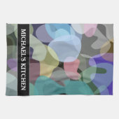 Abstraktes mehrfarbiges Blotchmuster + Individuell Geschirrtuch (Horizontal)