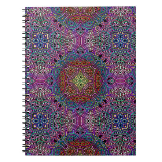 abstraktes mehrfarbiges Fliesendesign Notizblock (Vorderseite)