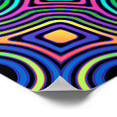 abstraktes mehrfarbiges Fliesendesign Poster (Ecke)