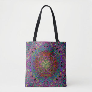 abstraktes mehrfarbiges Fliesendesign Tasche