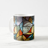 Abstraktes mehrfarbiges Glas Kaffeetasse (Vorderseite Links)