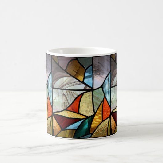 Abstraktes mehrfarbiges Glas Kaffeetasse (Mittel)