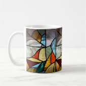 Abstraktes mehrfarbiges Glas Kaffeetasse (Links)