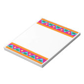 Abstraktes mehrfarbiges Indianermuster Notizblock (Rotiert)