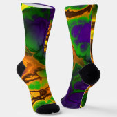 Abstraktes mehrfarbiges Malmuster Socken (Gewinkelt)