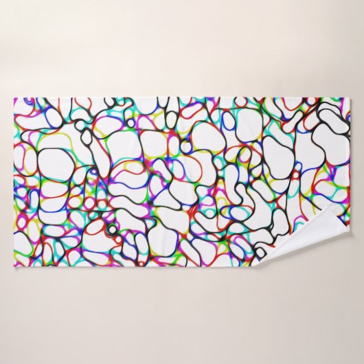 Abstraktes mehrfarbiges Muster Badehandtuch (Badehandtuch)