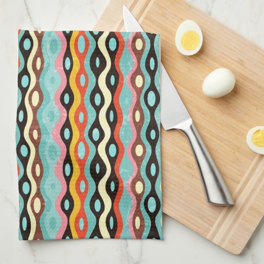 Abstraktes mehrfarbiges Muster Handtuch (Viertel Falte)