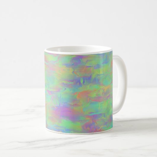 Abstraktes mehrfarbiges Muster Kaffeetasse (VorderseiteRechts)