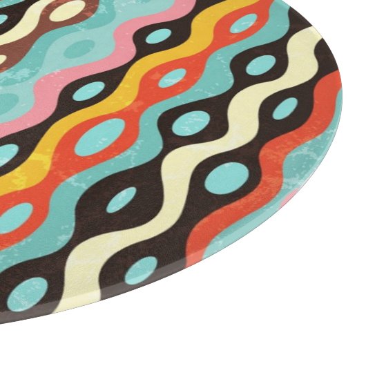 Abstraktes mehrfarbiges Muster Schneidebrett (Ecke)