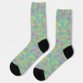 Abstraktes mehrfarbiges Muster Socken (Linkes Detail)