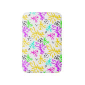 Abstraktes mehrfarbiges Neonmuster Badematte (Vorderseite Vertikal)