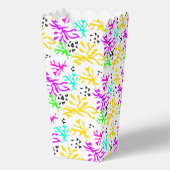 Abstraktes mehrfarbiges Neonmuster Geschenkschachtel (Rückseite)