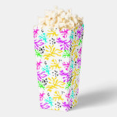 Abstraktes mehrfarbiges Neonmuster Geschenkschachtel (Geplatzt)