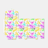 Abstraktes mehrfarbiges Neonmuster Geschenkschachtel (Ungefaltet)