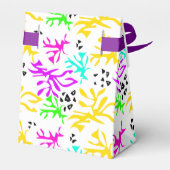 Abstraktes mehrfarbiges Neonmuster Geschenkschachtel (Rückseite)