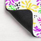 Abstraktes mehrfarbiges Neonmuster Mousepad (Ecke)