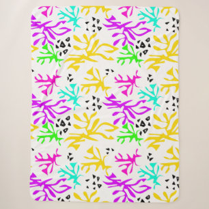 Abstraktes mehrfarbiges Neonmuster Sherpadecke