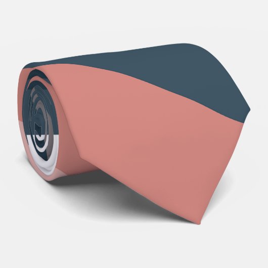 Abstraktes mehrfarbiges Rosa, Blau und Grau, Krawatte (Gerollt)