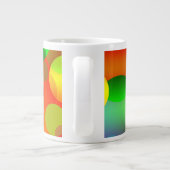 Abstraktes mehrfarbiges Schaltkreisdesign Jumbo-Tasse (Rückseite)