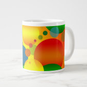 Abstraktes mehrfarbiges Schaltkreisdesign Jumbo-Tasse (Vorderseite Rechts)