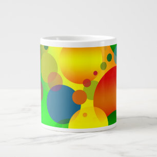 Abstraktes mehrfarbiges Schaltkreisdesign Jumbo-Tasse