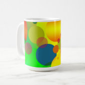 Abstraktes mehrfarbiges Schaltkreisdesign Kaffeetasse (Vorderseite Links)