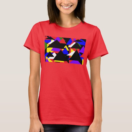 Abstraktes mehrfarbiges Shirt (Vorderseite)