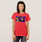 Abstraktes mehrfarbiges Shirt (Vorne ganz)