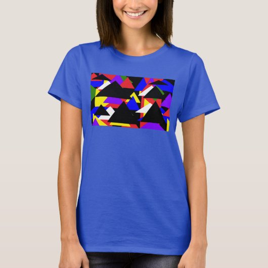 Abstraktes mehrfarbiges Shirt (Vorderseite)