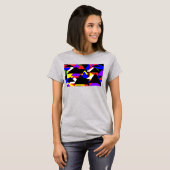 Abstraktes mehrfarbiges Shirt (Vorne ganz)
